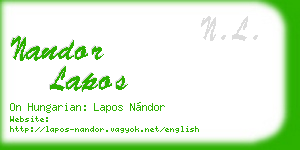 nandor lapos business card