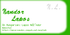 nandor lapos business card